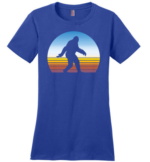 Retro Bigfoot Sunset Silhouette Canvas