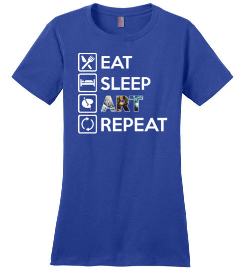 Eat Sleep Art Repeat Canvas