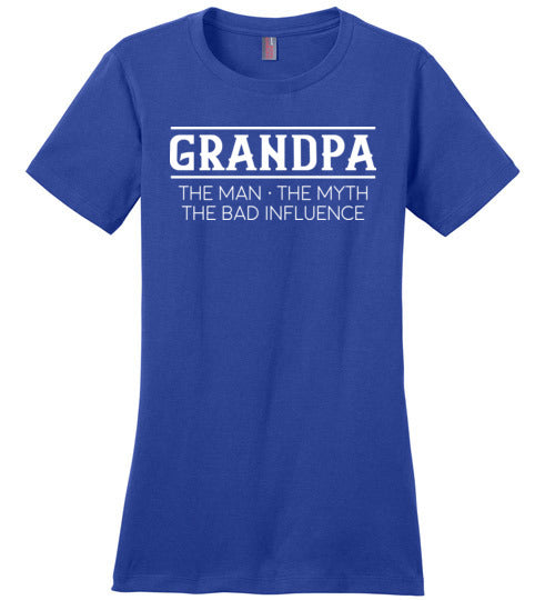 Grandpa Man Myth Bad Influence Canvas