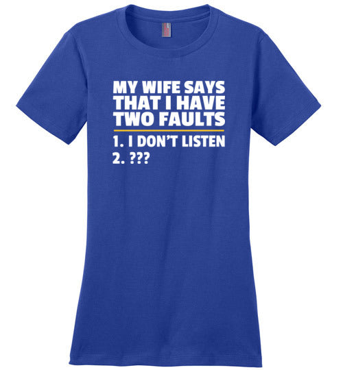 Wife Two Faults Listen Canvas