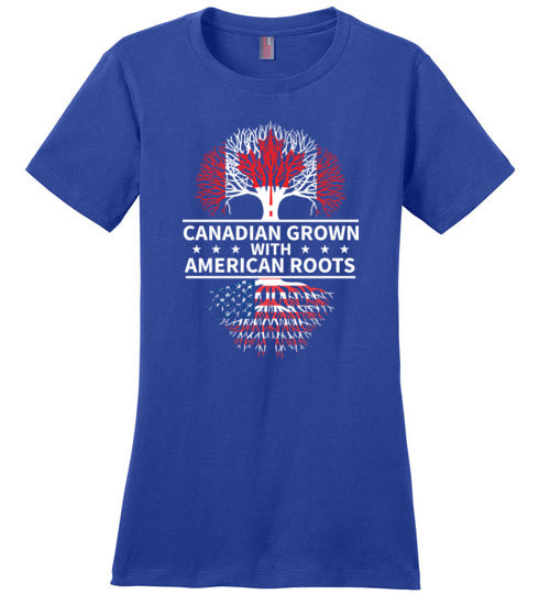 Canadian Grown with American Roots Canvas