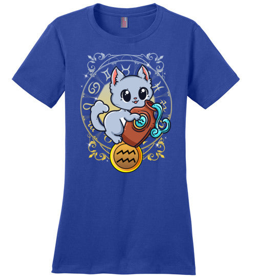 Cat Zodiac Aquarius Canvas