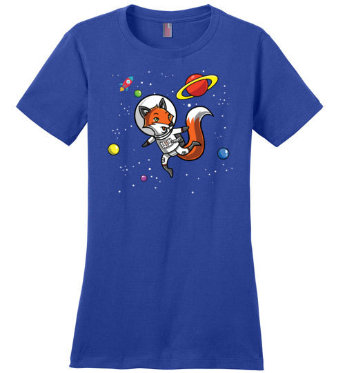 Astronaut Fox In Space Canvas