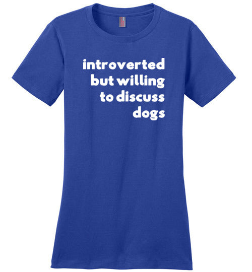 Introverted But Willing To Discuss Dogs Canvas