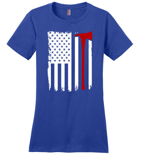 Firefighter American Flag Canvas