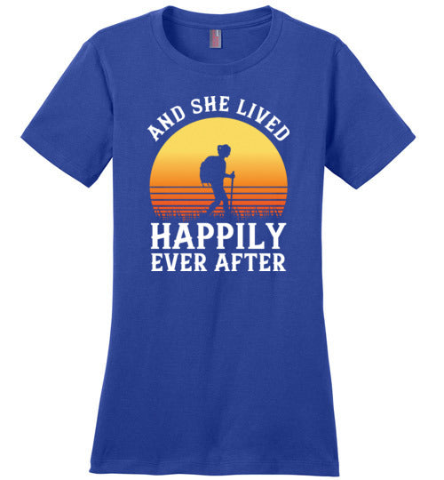 Hiking She Lived Happily Ever After Canvas