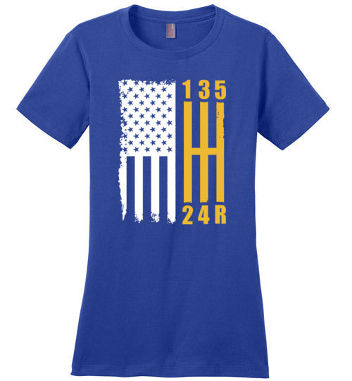 Muscle Car Flag Gear Shift Canvas