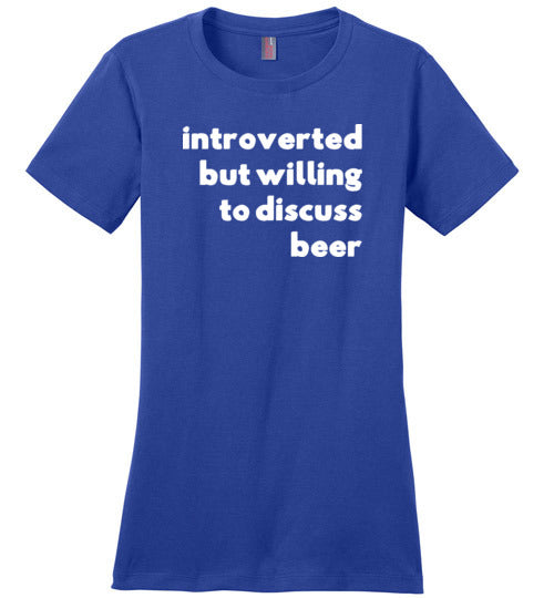 Introverted But Willing To Discuss Beer Canvas