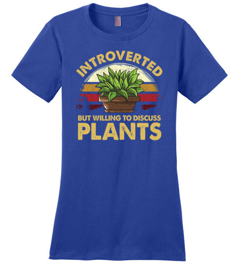 Introverted But Willing To Discuss Plants Colored Canvas