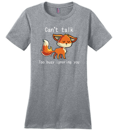 Fox Cant Talk Too Busy Ignoring You Canvas