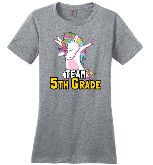 Team Fifth Grade Unicorn Canvas