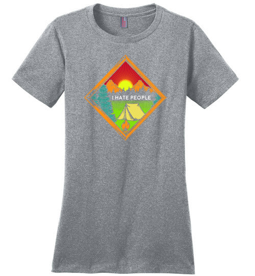 Camping Hate People Colors Canvas