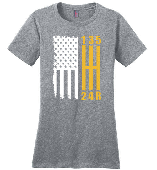 Muscle Car Flag Gear Shift Canvas