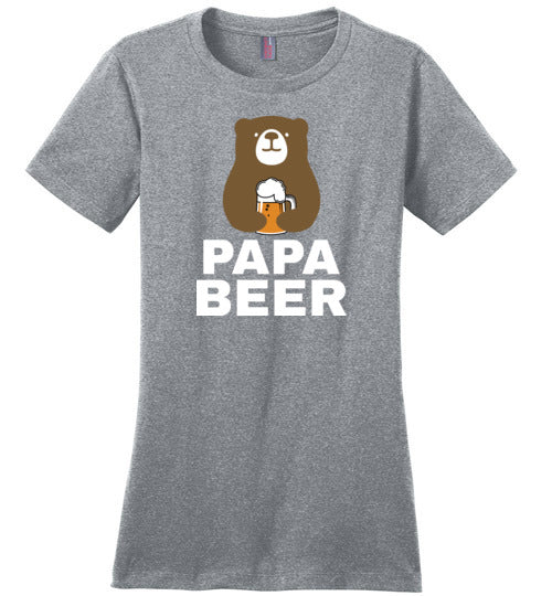 Cute Papa Beer Bear Canvas