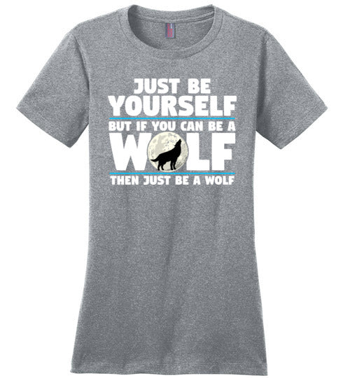 Just Be Yourself Wolf Canvas