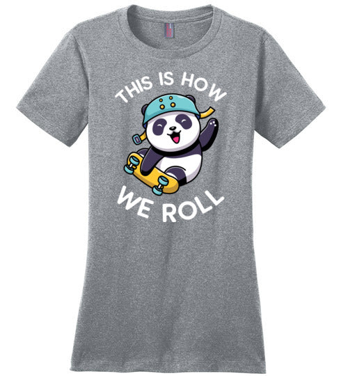 Panda Skateboard This Is How We Roll Canvas
