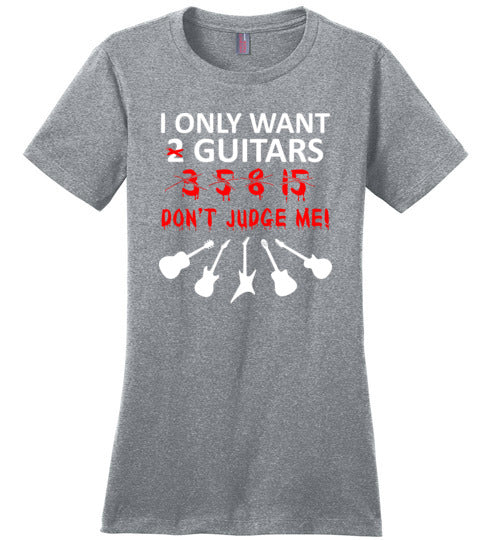 Only Want 2 Guitars Dont Judge Me Canvas
