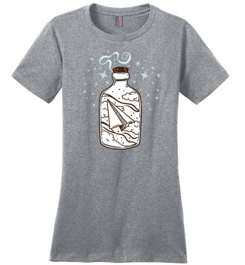 Paper Airplane Bottle Canvas