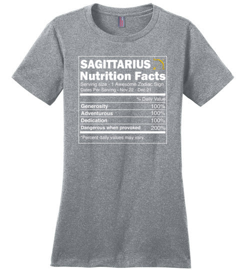 Zodiac Sagittarius Nutrition Facts Canvas