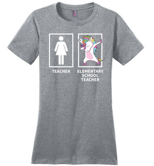 Elementary Teacher Dabbing Unicorn Canvas