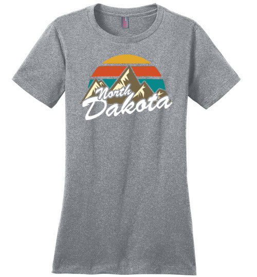 North Dakota Retro Mountains Canvas