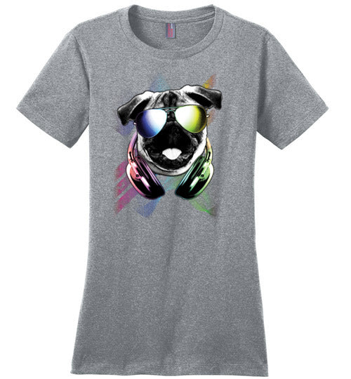 DJ Pug Dog Rave Canvas