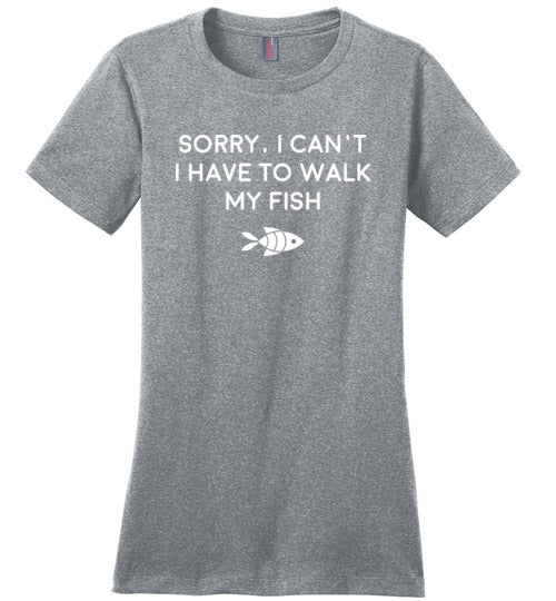 Sorry Can't Have To Walk Fish Canvas