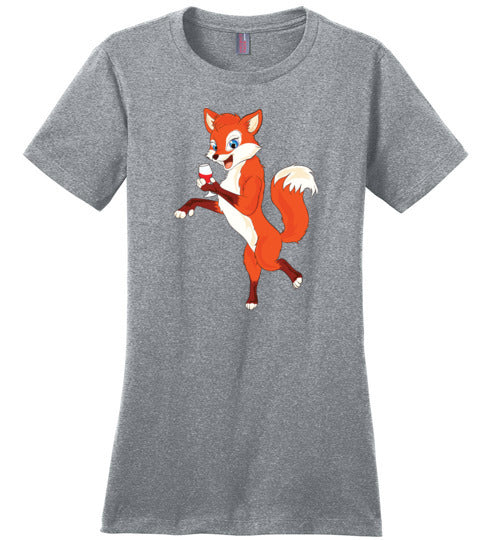 Fox With Wine Canvas