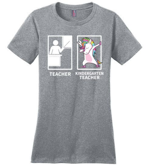 Dabbing Kindergarten Unicorn Teacher Canvas