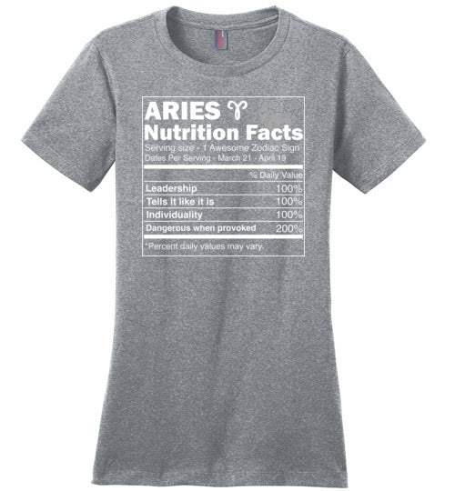 Aries Nutrition Facts