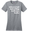Introverted But Willing To Discuss Books Canvas