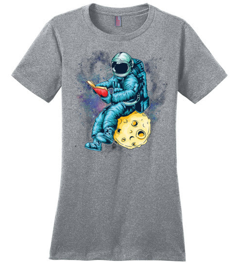 Astronaut Reading Space Canvas