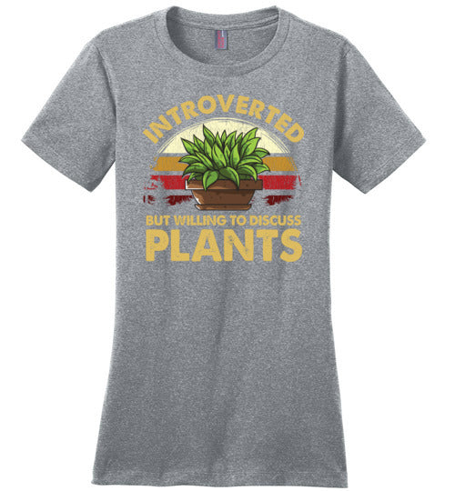 Introverted But Willing To Discuss Plants Colored Canvas