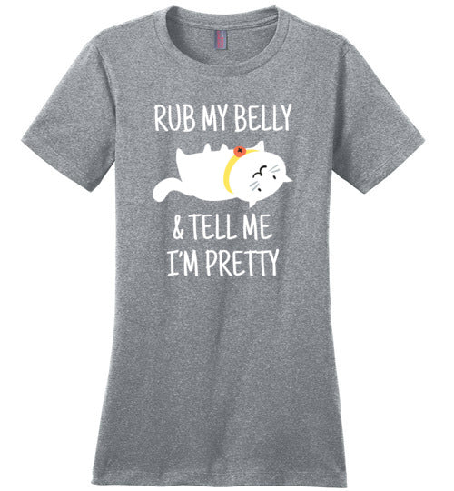 Cat Rub My Belly And Tell Me Im Pretty Canvas