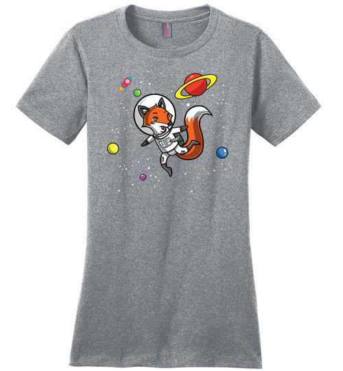 Astronaut Fox In Space Canvas