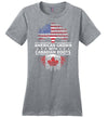 American Grown With Canadian Roots Canvas