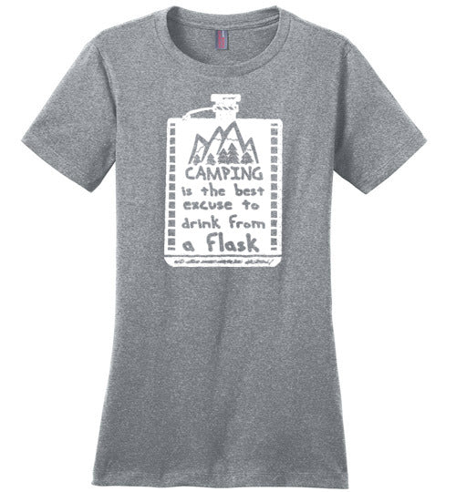 Camping Is The Best Excuse To Drink From A Flask Canvas