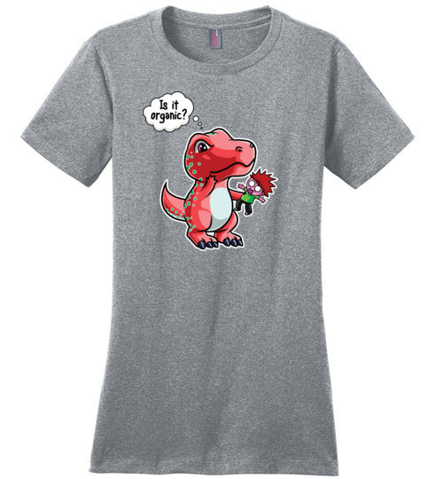 Dinosaur T-Rex Is It Organic Canvas