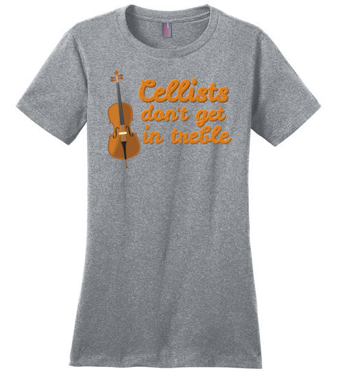 Cellists Dont Get In Treble Canvas