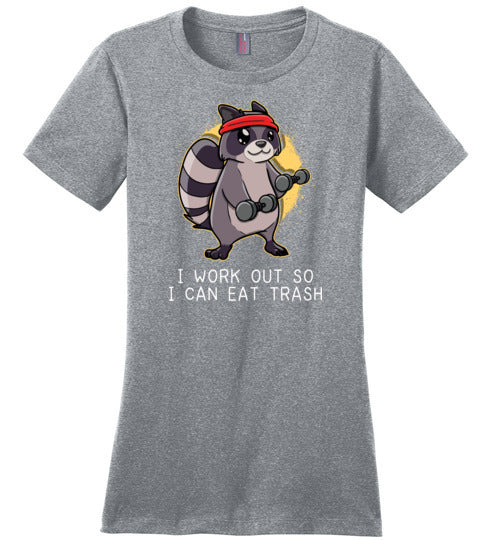 Work Out Raccoon Eat Trash Canvas