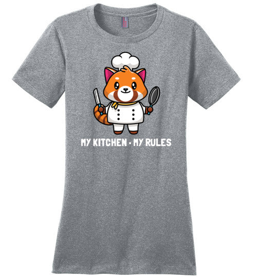 Red Panda My Kitchen My Rules Canvas