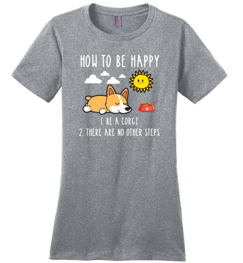 How To Be Happy Corgi Canvas