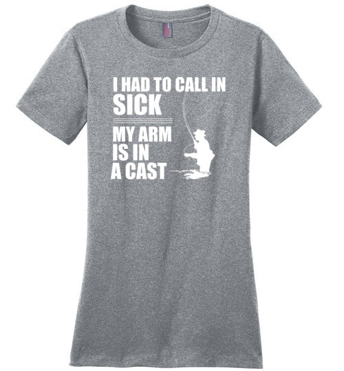 Fishing Had To Call In Sick Arm Cast Canvas