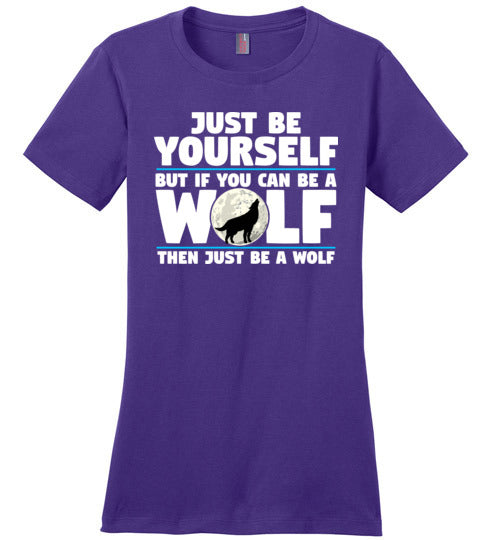 Just Be Yourself Wolf Canvas