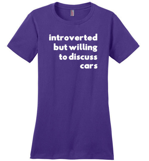 Introverted But Willing To Discuss Cars Canvas