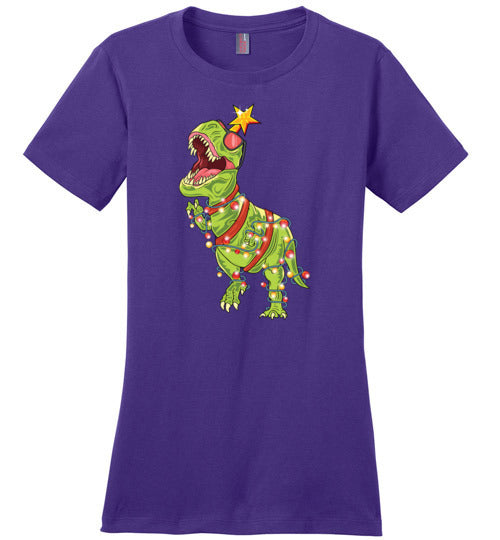 Tree Rex Christmas Canvas