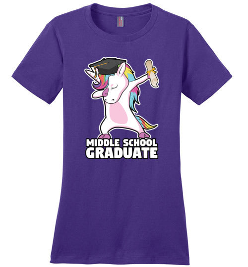 Middle School Dabbing Unicorn Graduate