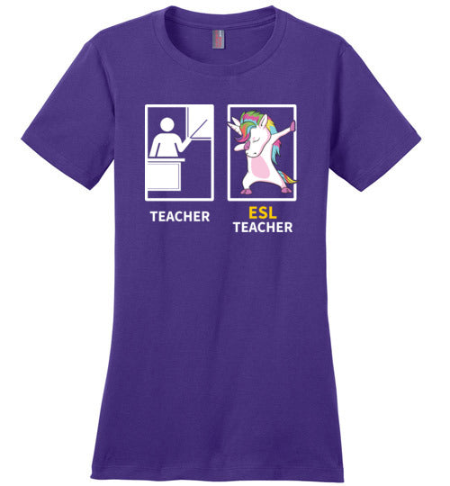 Dabbing Unicorn ESL Teacher Canvas