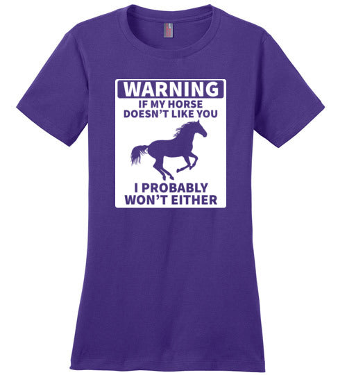 Horse Warning Canvas