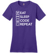 Eat Sleep Code Canvas